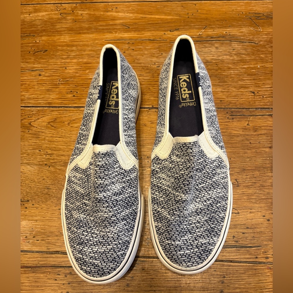 Keds Double Decker Hygge Knit Blue Slip-On Shoes
